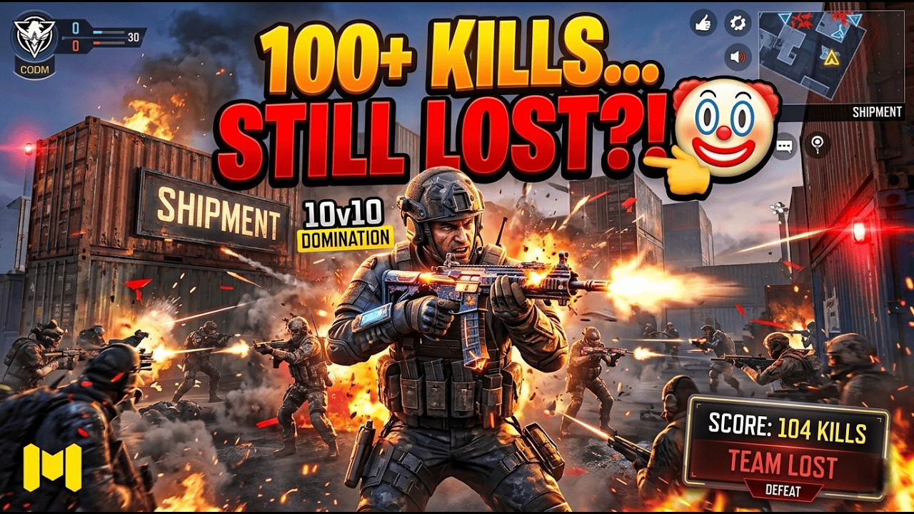COD Mobile 10v10 Shipment 🔥 100+ Kills MVP | Easy Win Turned Disaster 😱