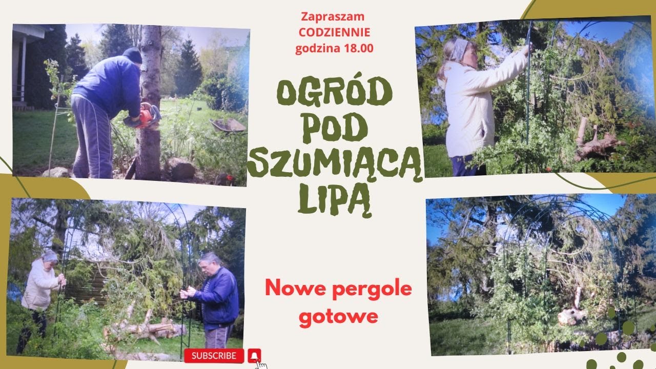 Nowe pergole dla róż gotowe.