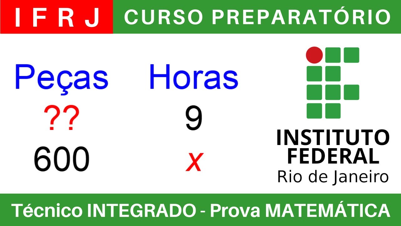 IFRJ 🔴 Curso Preparat&oacute;rio 2025/2026 de MATEM&Aacute;TICA #IFRJ T&eacute;cnico Integrado ao Ensino M&eacute;dio @BoraIF