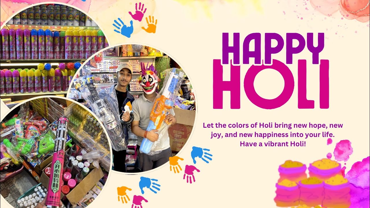 Delhii cheapest holi products || holi 2026 || jeeta singh vlogs 🐦‍🔥|| holi stash vlog 