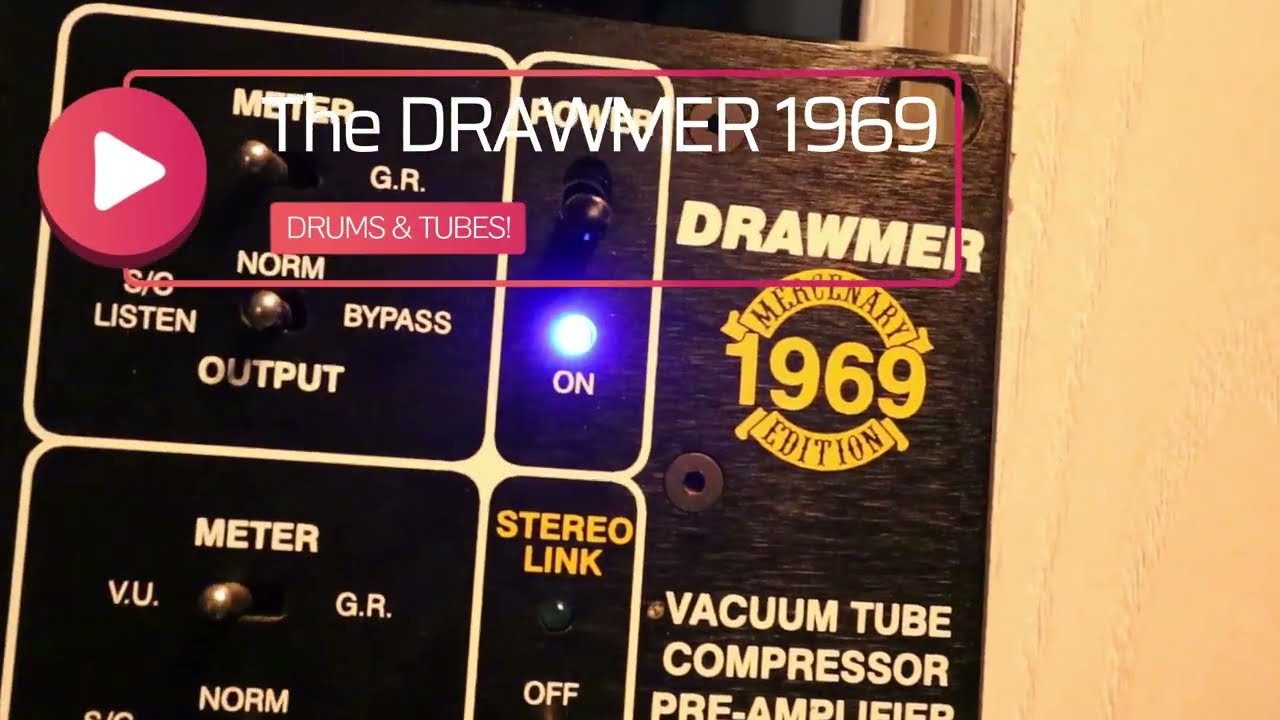 DRAWMER 1969 TUBE COMPRESSOR - drums short demo!