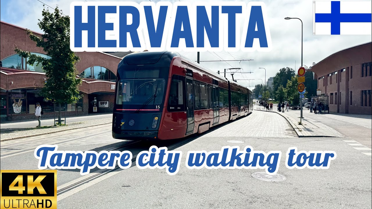 Tampere, Finland 🇫🇮- Summer Walk Aug 2024 4K/60fps HDR - Hervanta Walking tour