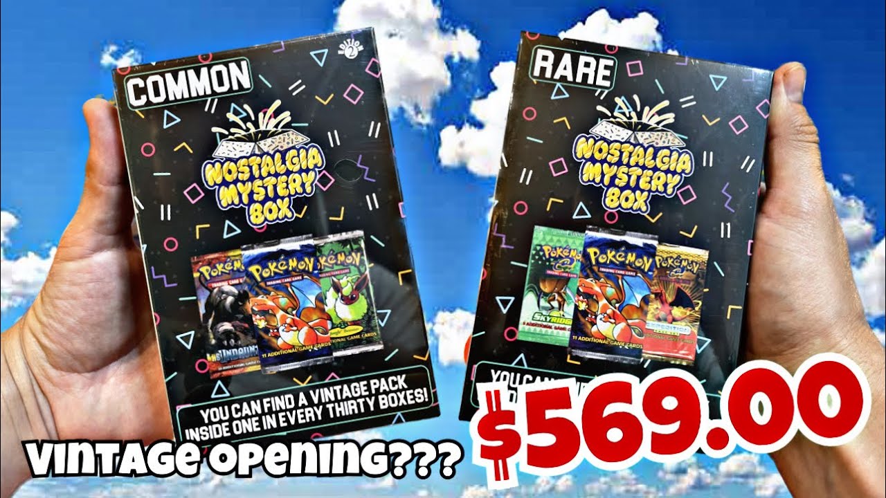 $570 Nostalgia Mystery Box OPENING! BIG packs opened! #pokemon #reaction #collection #nostalgia #fyp