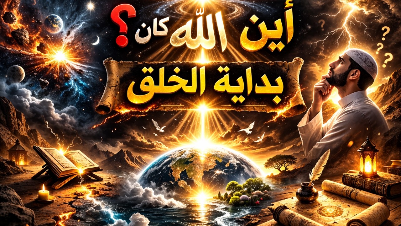 أين كان الله قبل خلق الملائكة والجن؟قصة بداية الخلق واول حرب بين الملائكة والجن وحقيقة العرش والكرسي