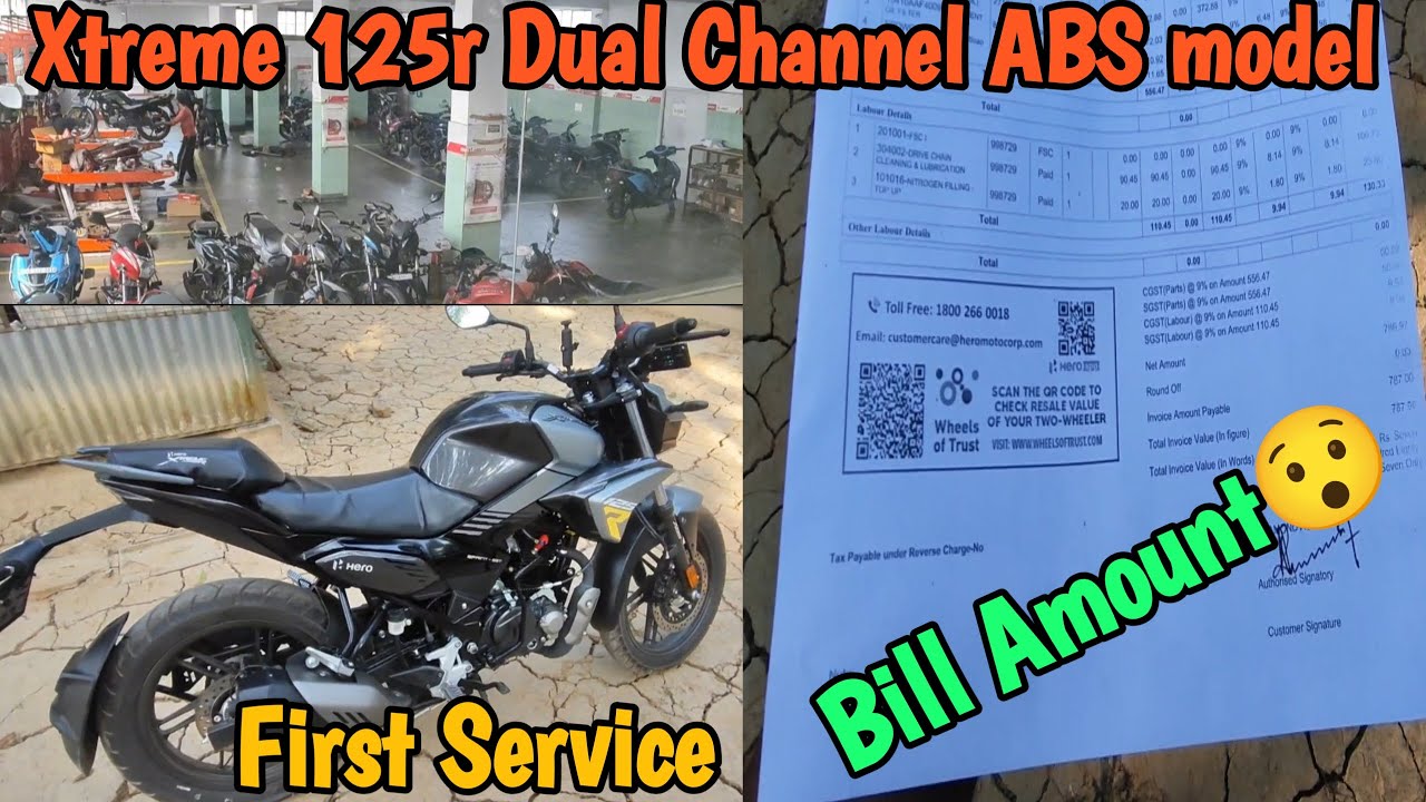 First Service Xtreme 125r Dual Channel ABS model  কত টাকার বিল হলো 😯