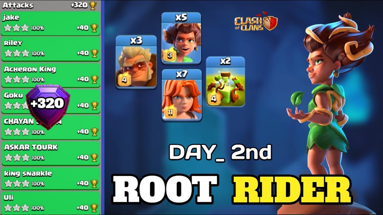 +320♦️UNSTOPPABLE Attack Strategy with Root Raider, Valkyrie Druid Overgrowth spell [clash of clans]