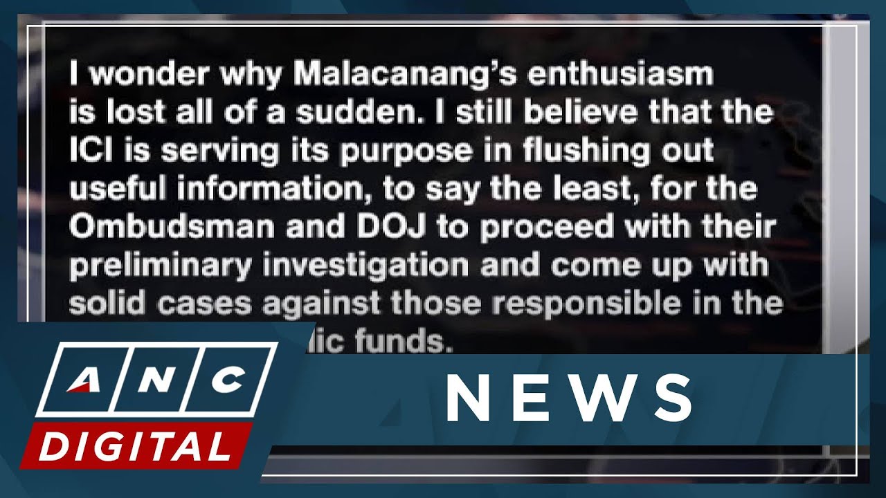 Lacson questions Palace's lack of enthusiasm for a stronger independent commission | ANC