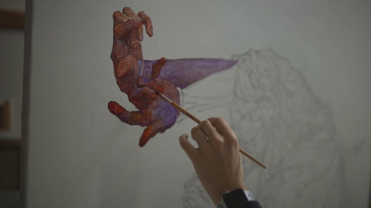 Working on “Didn't mean to..” for solo show at Galerie Thomas Fuchs