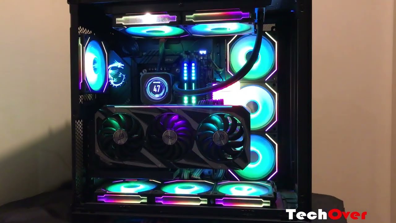 Lian Li O11 Dynamic EVO Case, i9-14900K - Lian Li SL Infinity 120 Reverse Blade