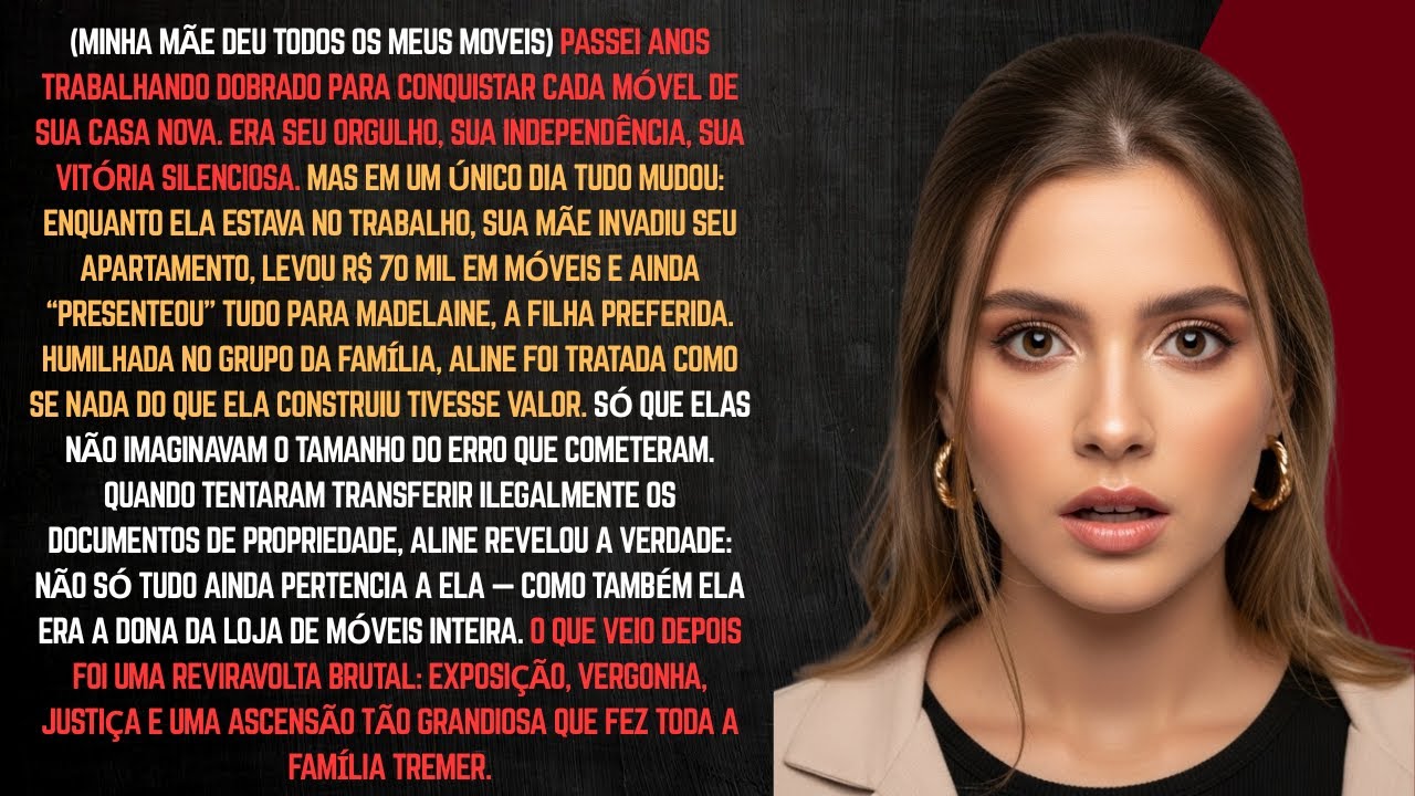 Minha mãe pegou meus móveis de 70.000 mil  enquanto eu trabalhava e deu para minha irmã e disse ...