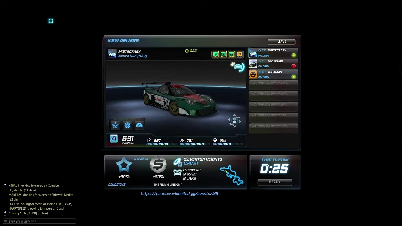 🔥NFS World🔥| Silverton Heights - Circuit | Acura NSX [NA2] | 2:05.58 | Online