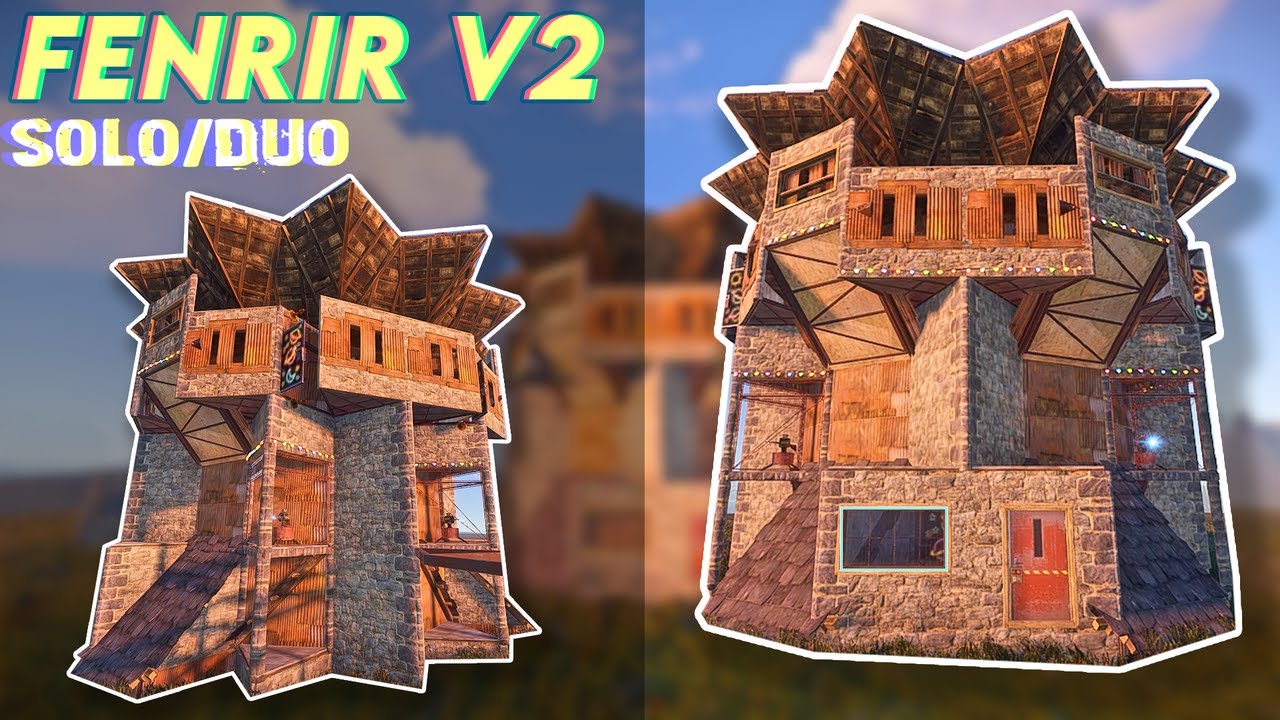 Solo/Duo Bunker Base Design - Fenrir V2 - Rust base building 2021