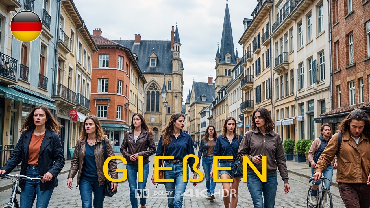 Gie&szlig;en, Germany 4K Walking Tour | Discover Modern Meets History
