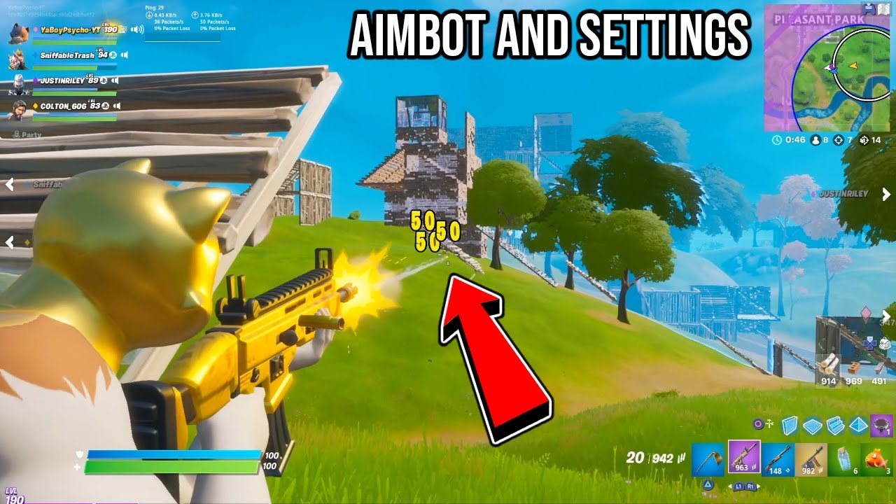 BEST CONTROLLER SETTINGS for LINEAR AIMBOT (Ps4/Xbox/PC) | Fortnite YaBoyPsycho Settings