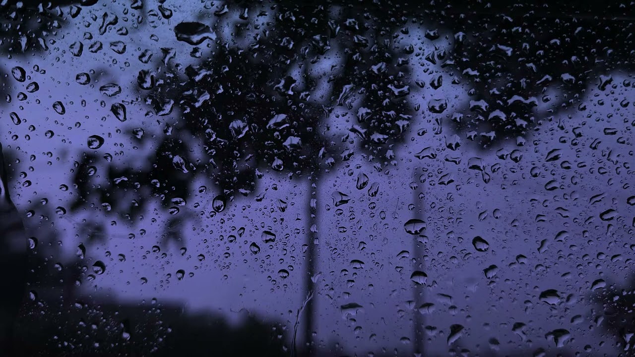 Healing of Stress to Instantly Fall Asleep in Under 5Minutes - Rain Sound On Window with Dark Screen