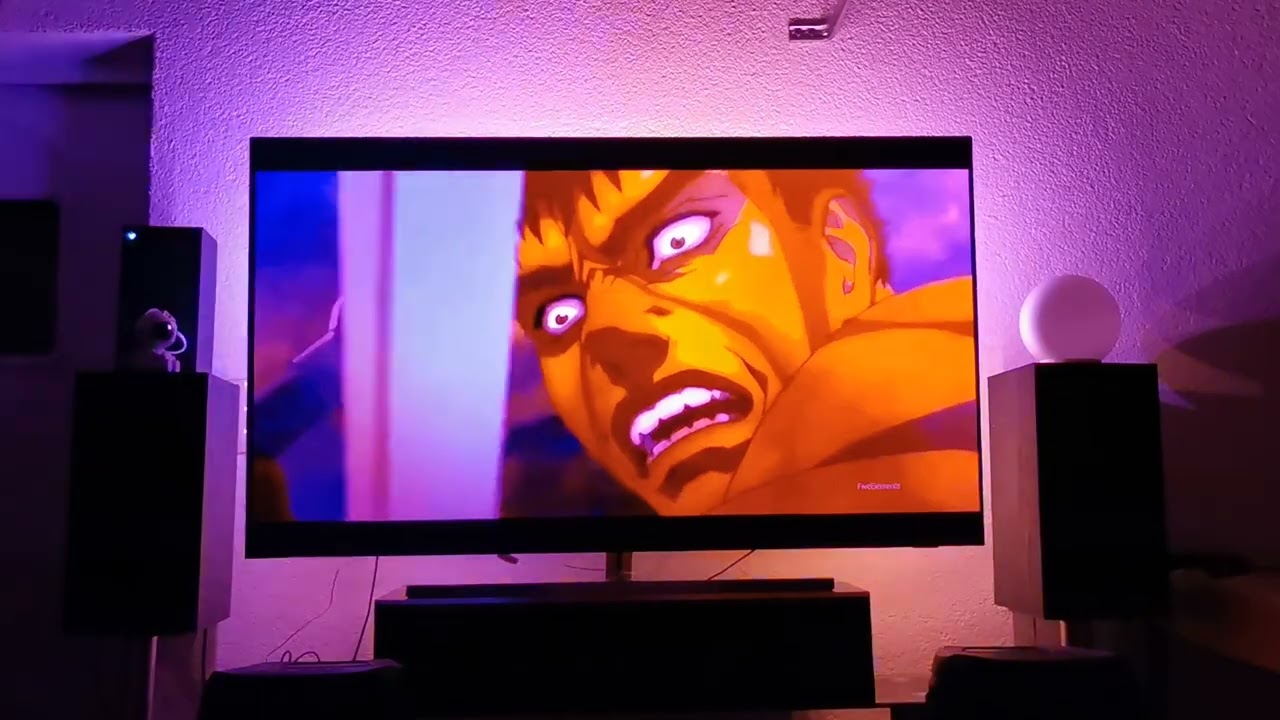 😍Philips 65 Zoll TV Anime Ambilight Test #philipsambilight #philipstv #ambilighttest #ambilighttv
