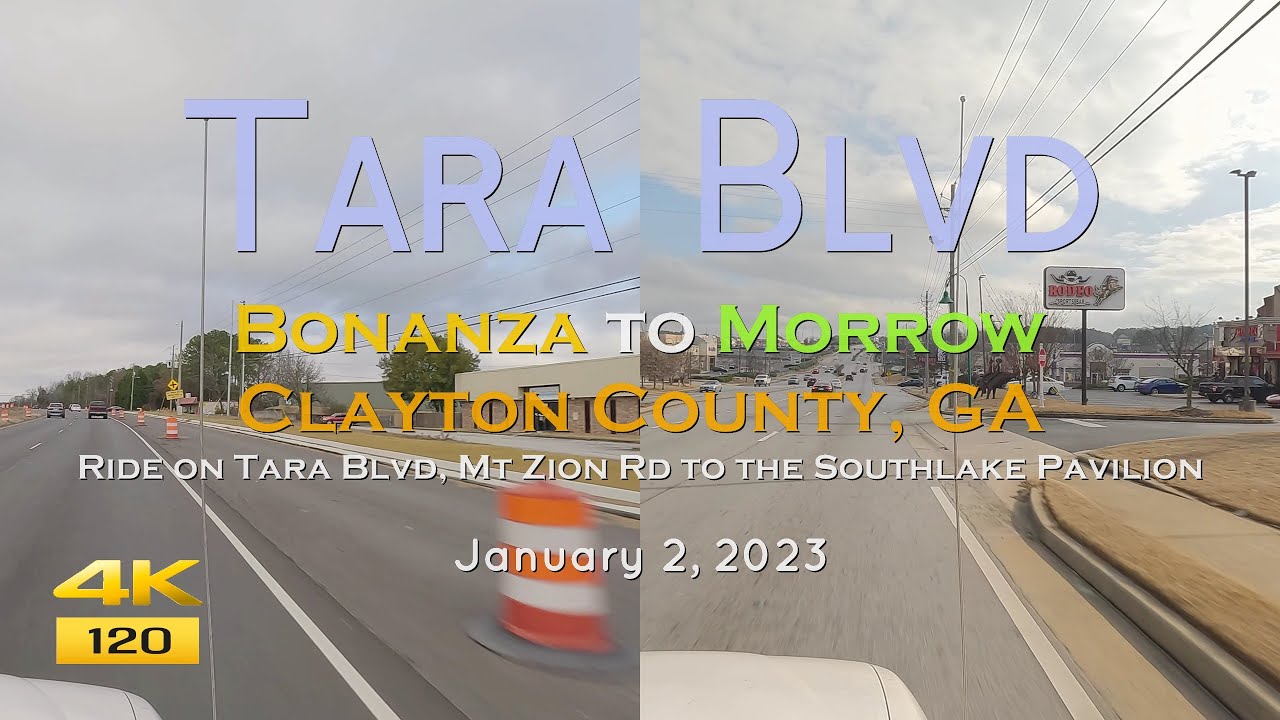 Driving Bonanza to Morrow, GA via Tara Blvd & Mt. Zion Rd in January 2023 #claytoncounty #asmr #4k