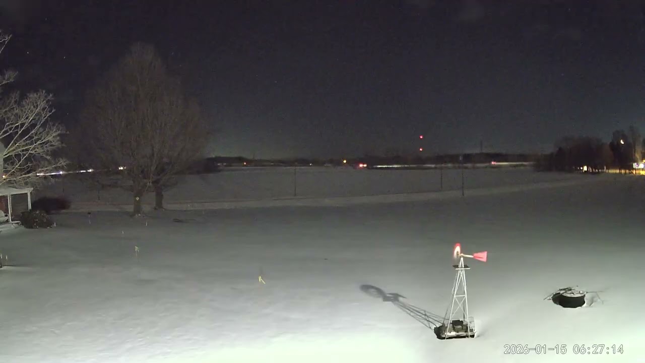 Lake effect Blizard Time-Lapse video overnight, January 14-15, 2026  , Sodus, Michigan