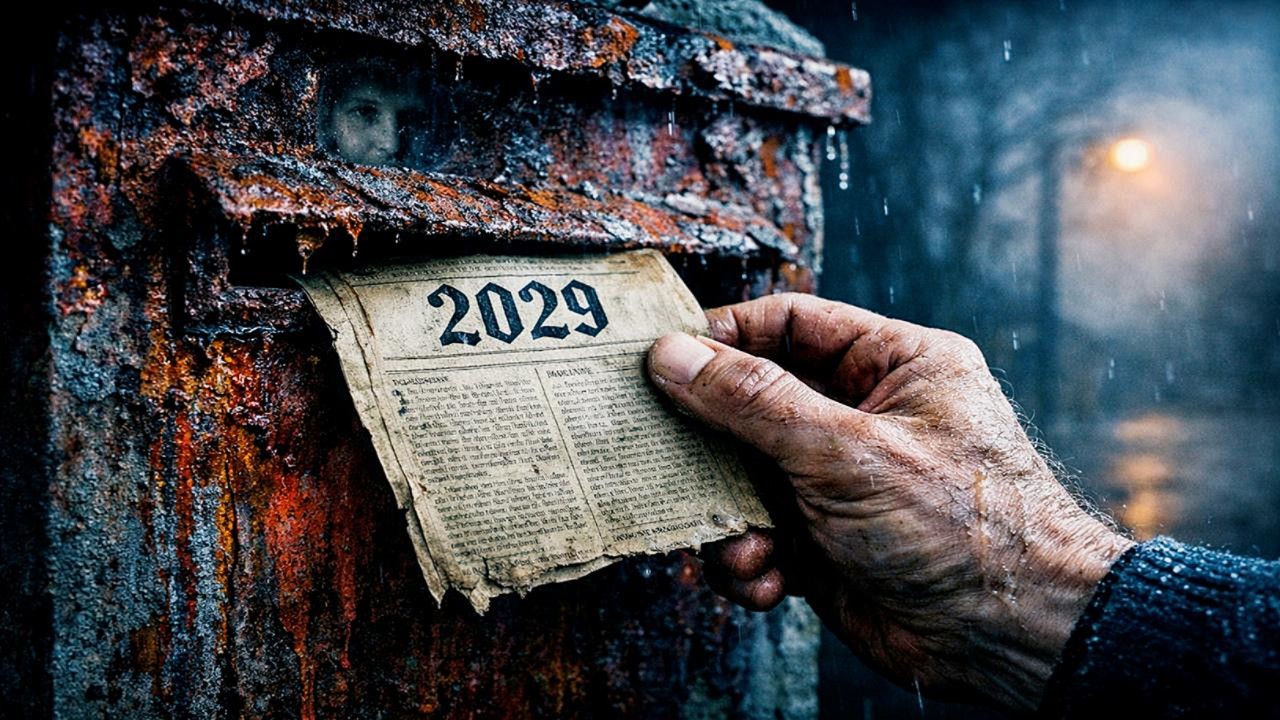I Found My Own Obituary Dated 2029 Stuffed Inside My Rusted Letterbox