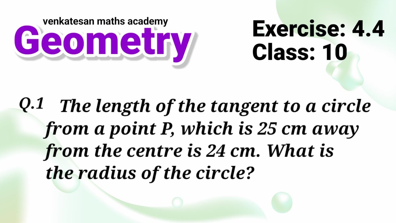 Geometry Exercise 4.4 Question 1 Class 10 #samacheerkalvi 
