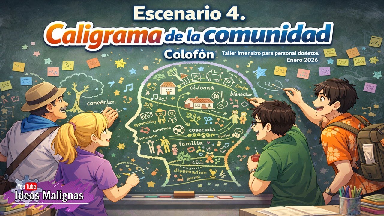 idM Taller Intensivo Ene26. Escenario 4 Caligrama de la comunidad y Colofón