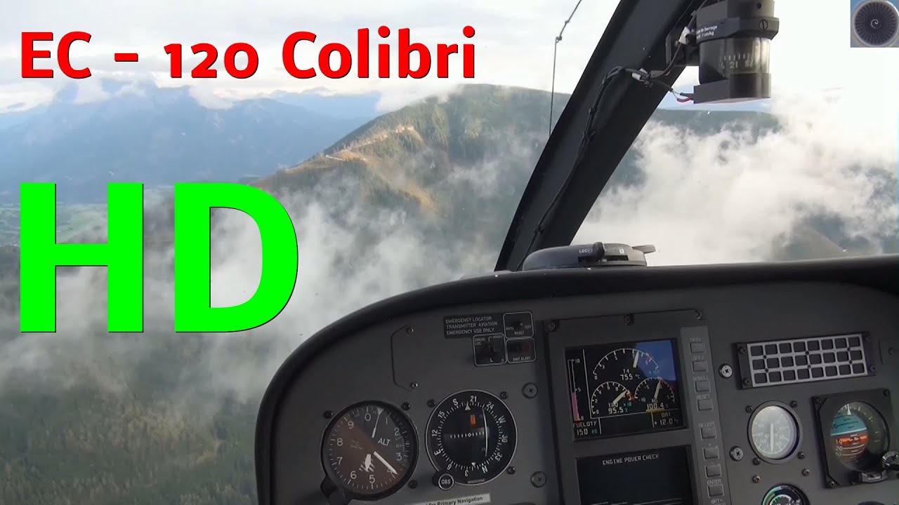 Cockpit Flight EC - 120 Colibri / Full Flight and Engine Test / FULL HD