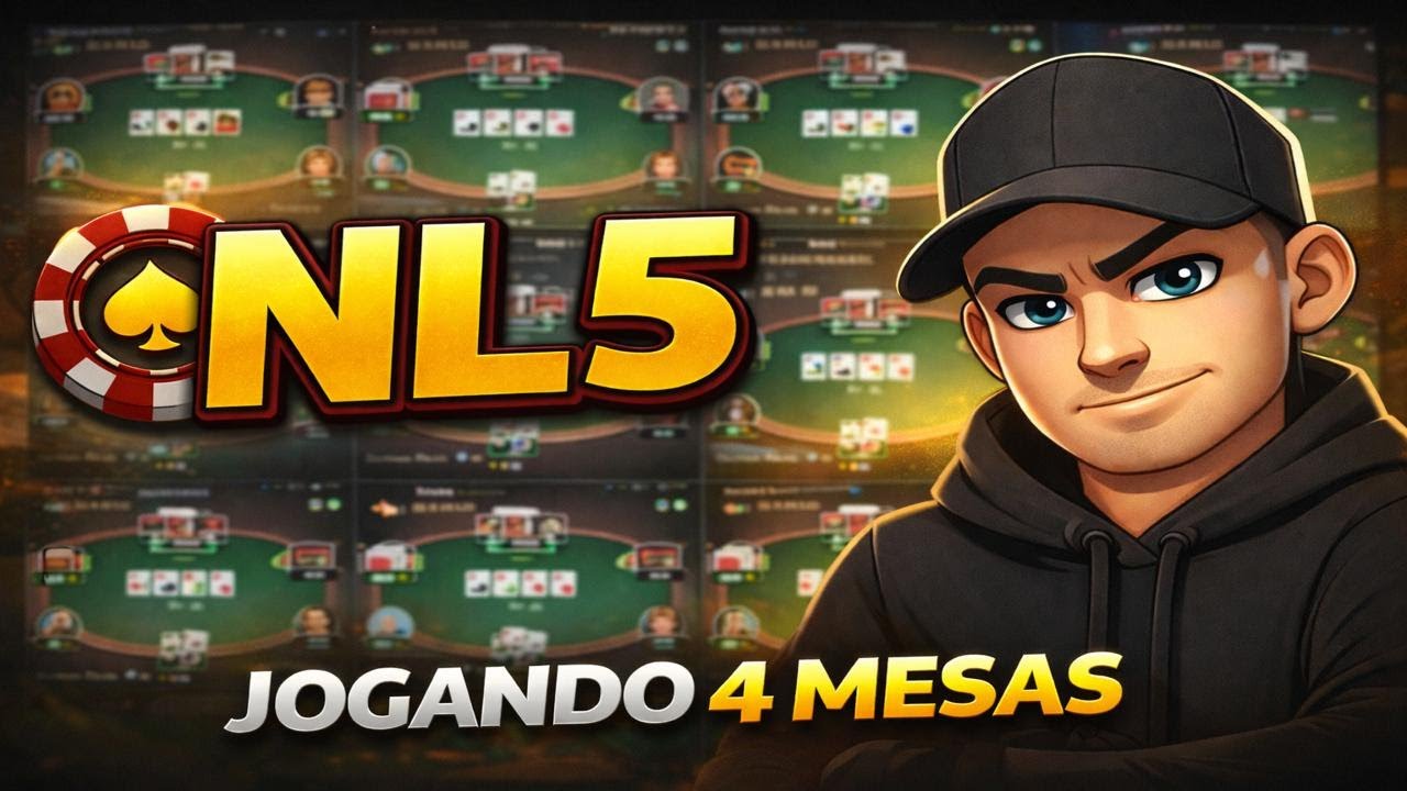 NL5 Cash Game ♠️ Jogando 4 Mesas | Você jogaria diferente?