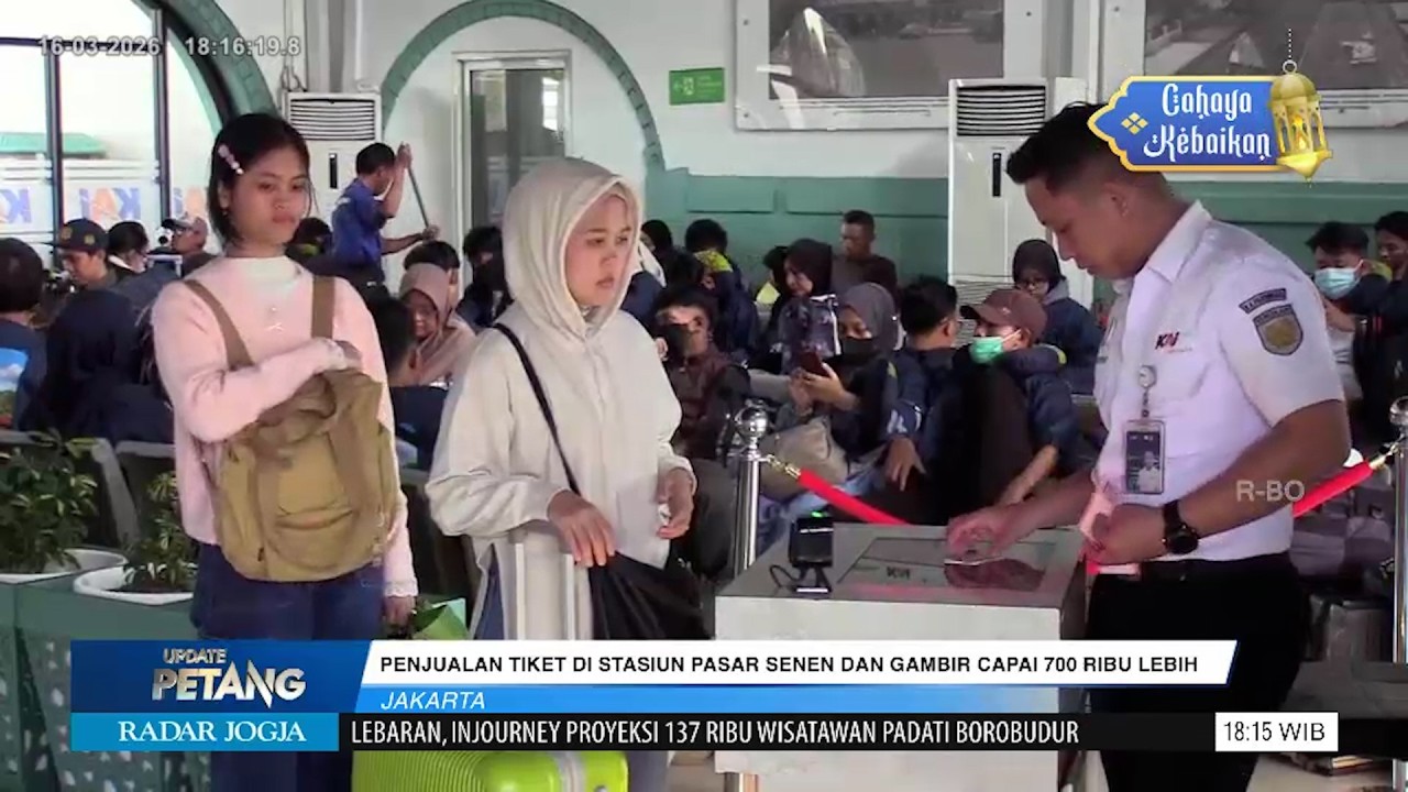 Stasiun Pasar Senen Mulai Terjadi Peningkatan Pemudik