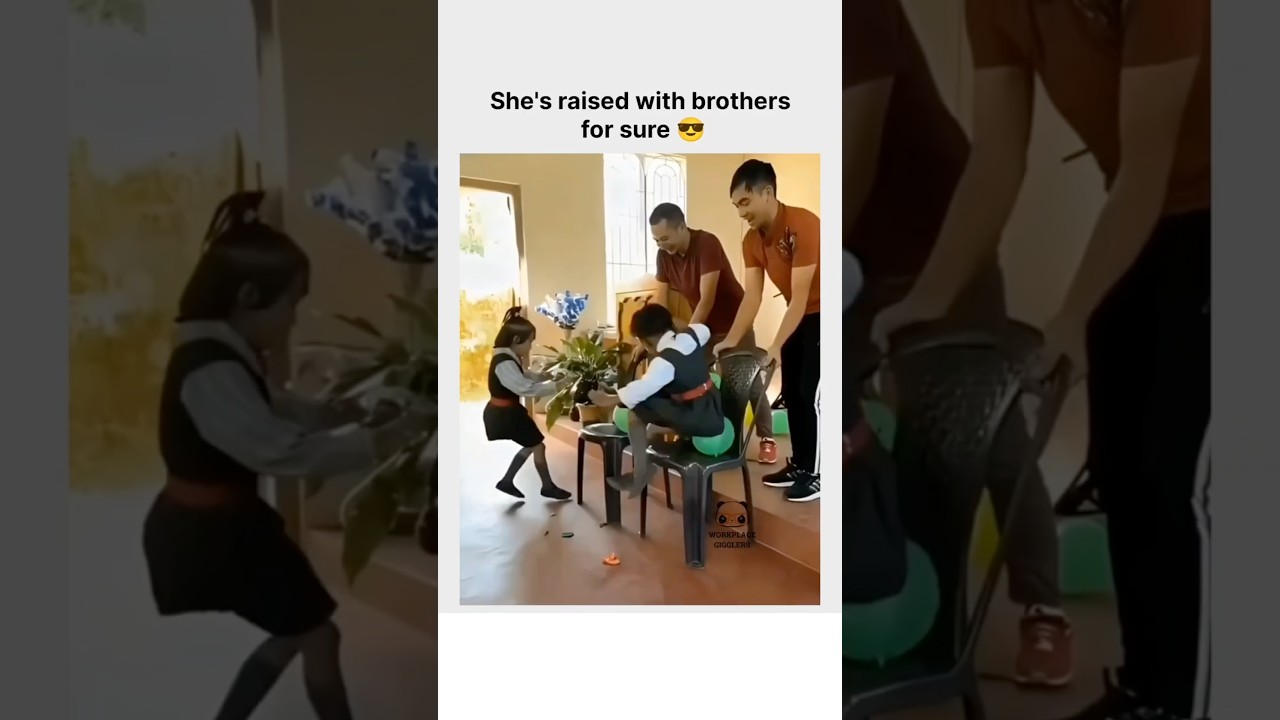 She's raised with brothers for sure😎