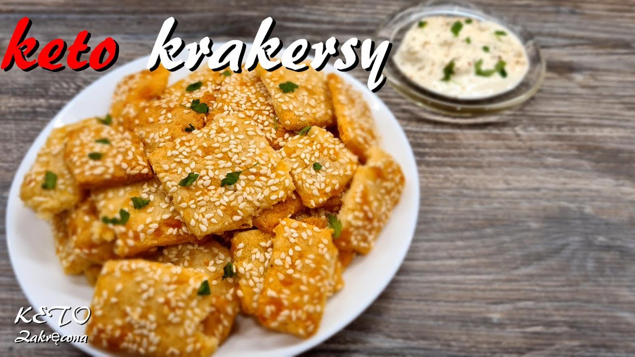 keto krakersy z sezamem ( i serem )