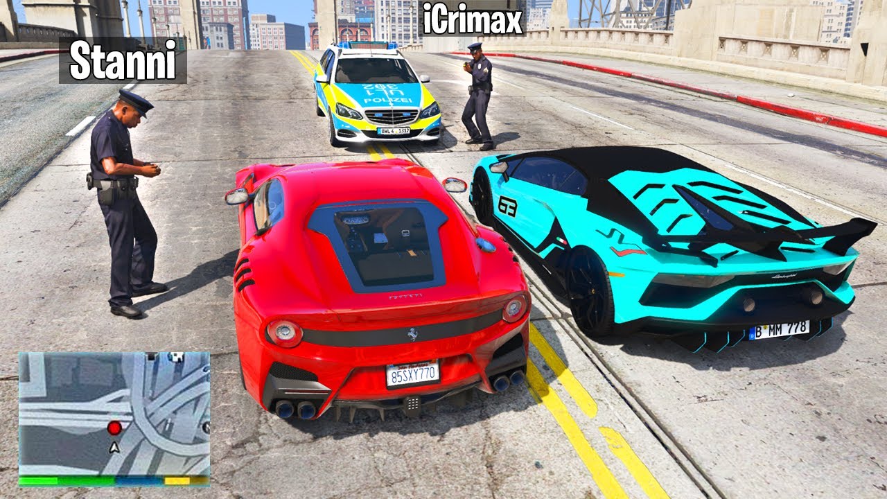 POLIZEI stoppt VERBOTENES RENNEN! (GTA 5 RP)