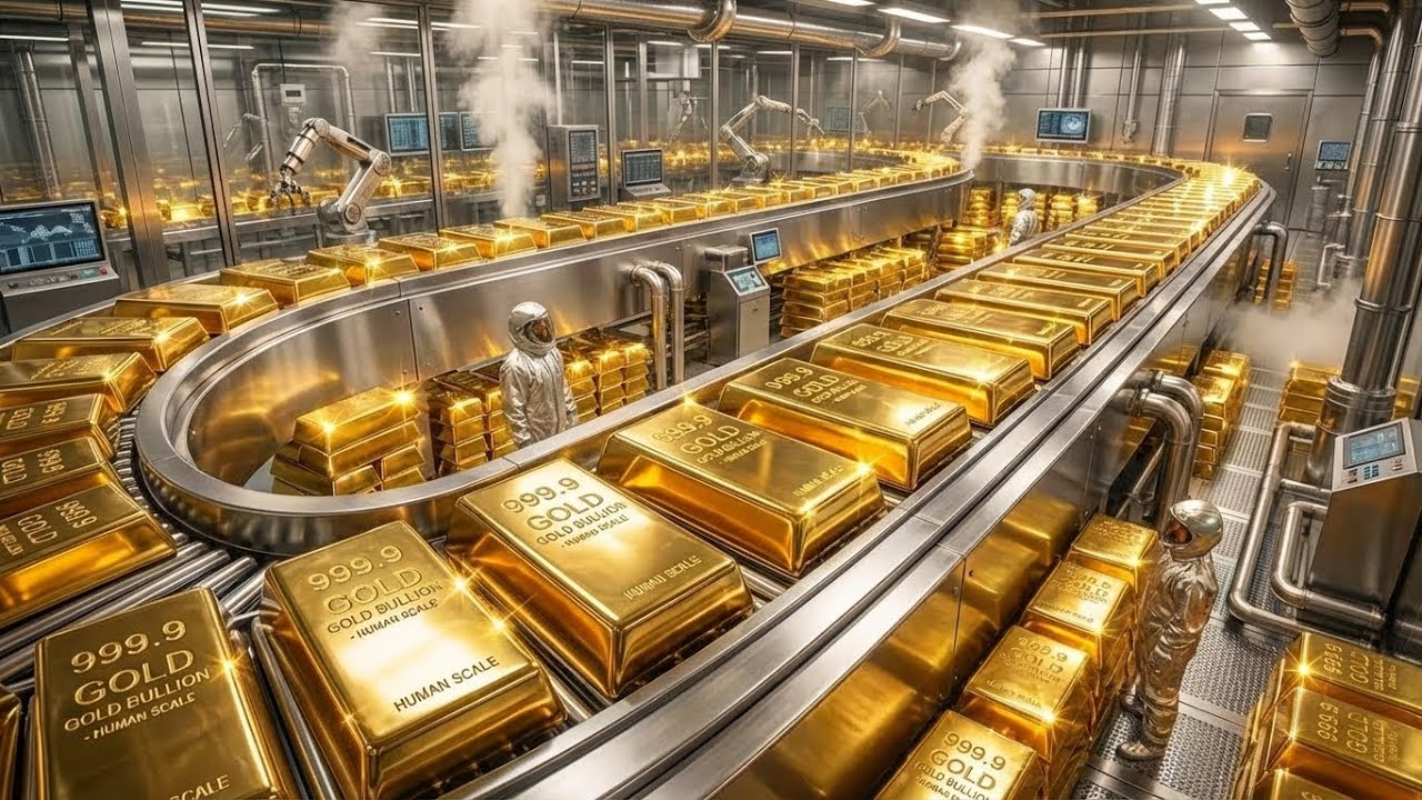 Inside a Modern Gold Mine: How Rocks Are Turned into 99.99% Pure Gold Bars (Full Process)