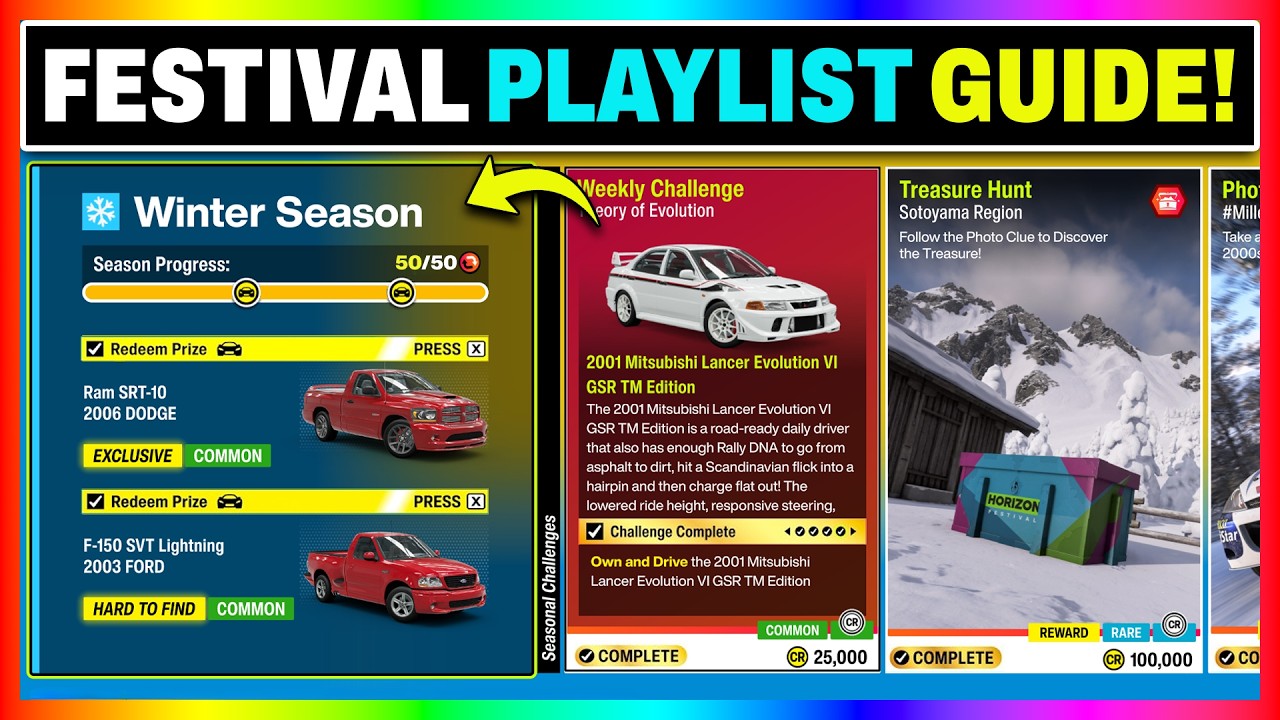 Полный гайд по фестивальному плейлисту Forza Horizon 6: Осенний сезон! ВСЕ награды, машины и тюни...