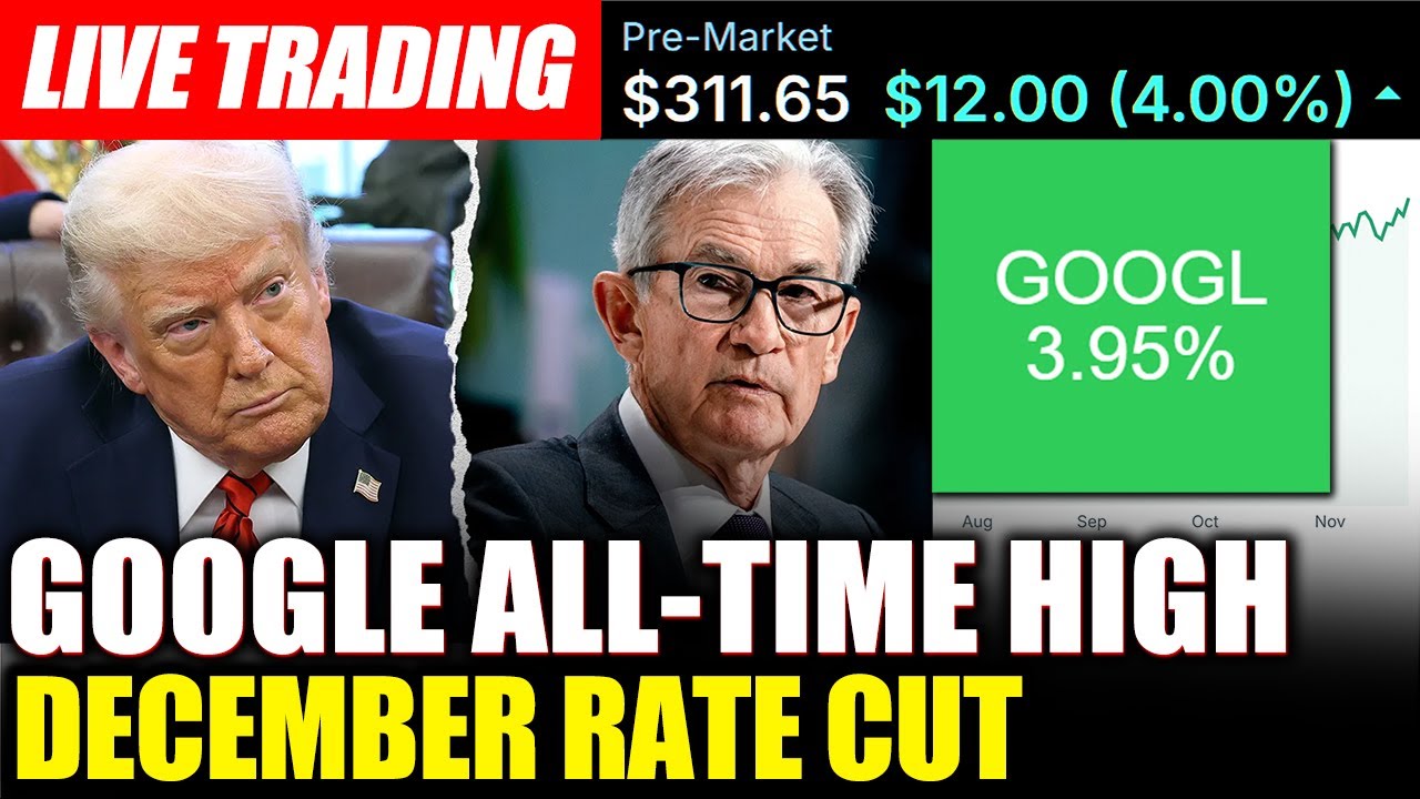 Live Trading - Google Stock All-Time High Breakout, Dec Fed Rate Cut Market Outlook $GOOG