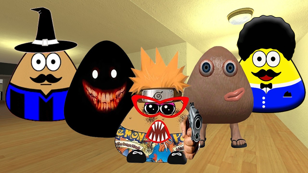 Pou Nextbot Family VS Huose In The Gmod!