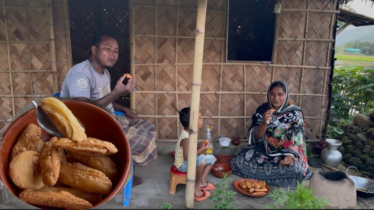 বাড়িতেই বানিয়ে নিলাম দোকানের মত মুচমুচে রসালো খাজা একদম সহজে | khaja recipe