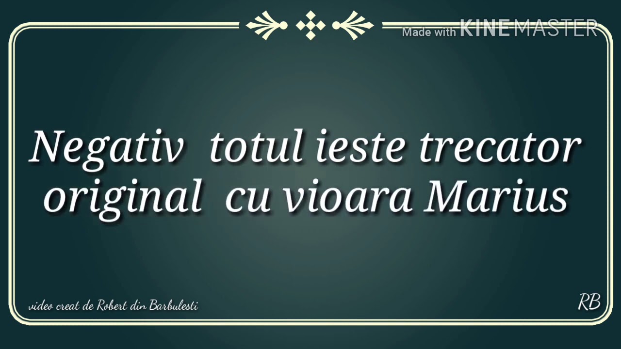 Totul este trecător-negativ 2020 original marius barbulesti