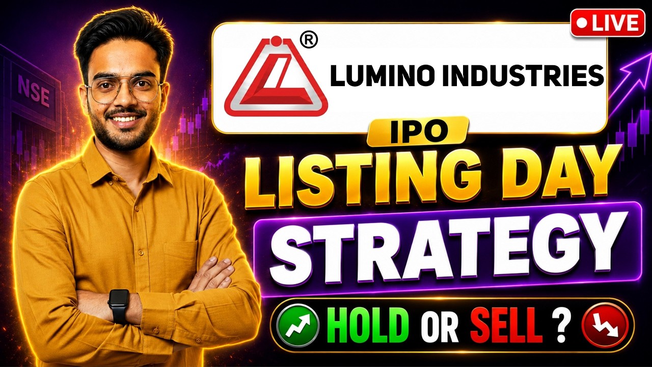 Lumino Industries IPO Listing Live | Lumino Industries IPO Listing Day Strategy Live