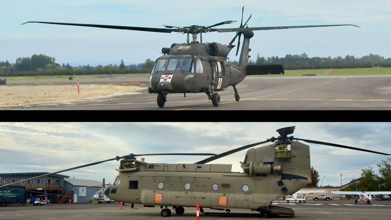 Quick Tour Through a Chinook and a Black Hawk (Plus Black Hawk Takeoff)! McMinnville Airshow 2025