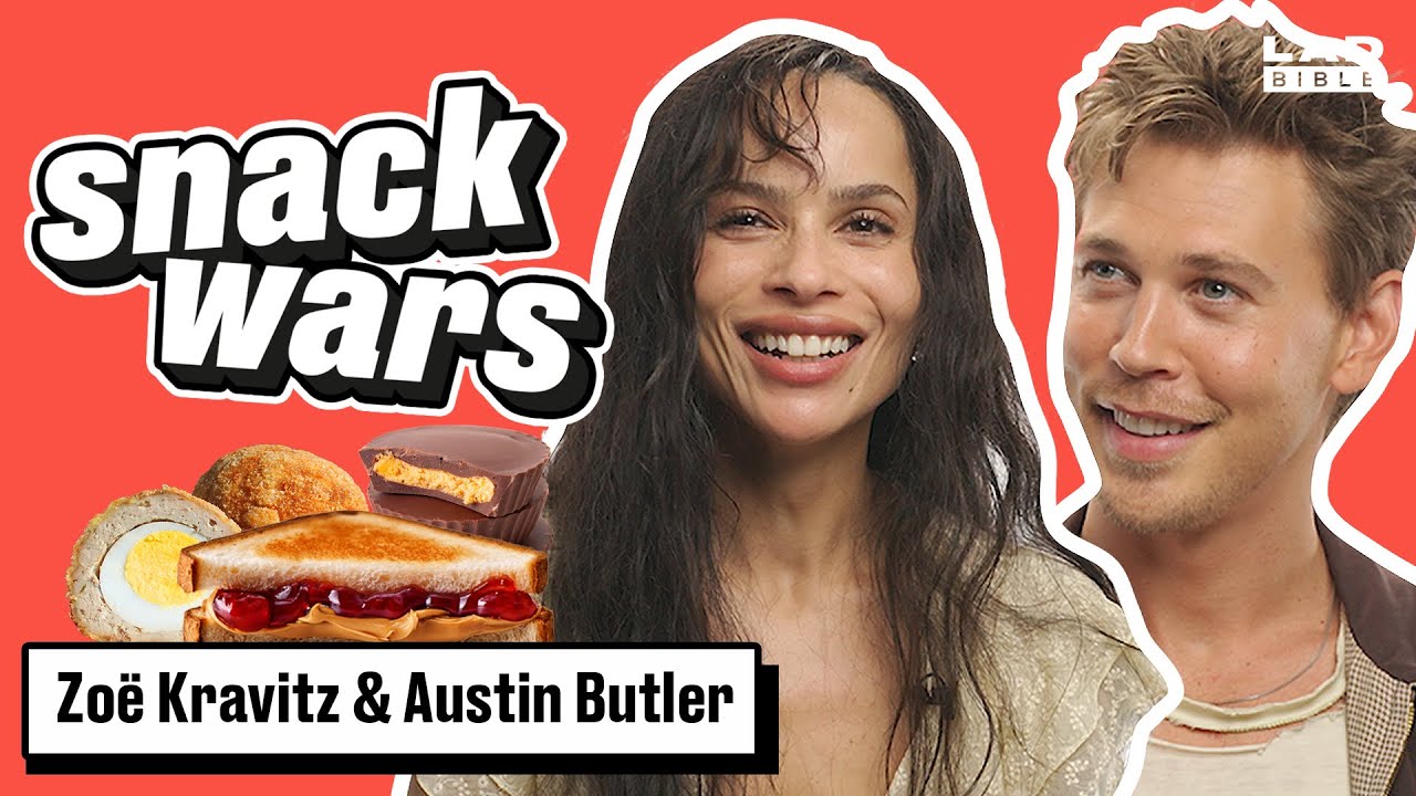 Zoë Kravitz & Austin Butler Rate American & British Food | Snack Wars