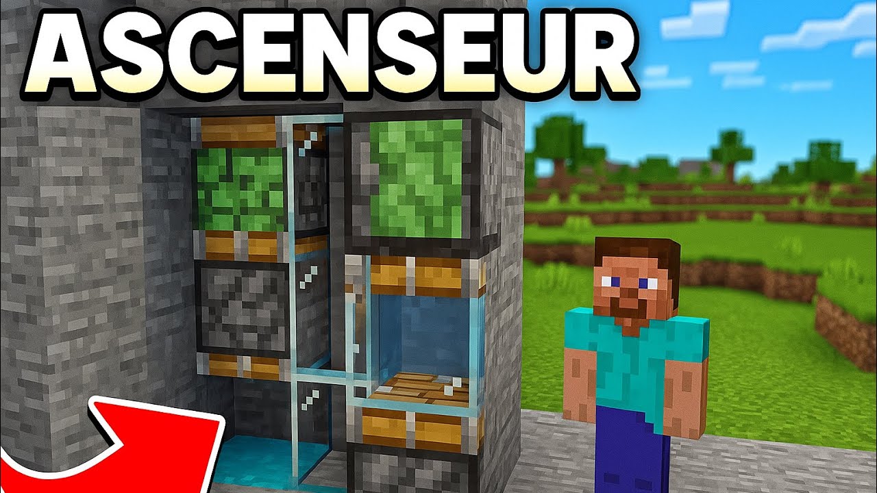 Tuto comment faire un ascenseur sur minecraft bedrock