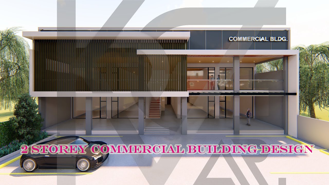 2 STOREY COMMERCIAL BUILDING DESIGN - #commercialbuildings #commercialspaces #archtecture
