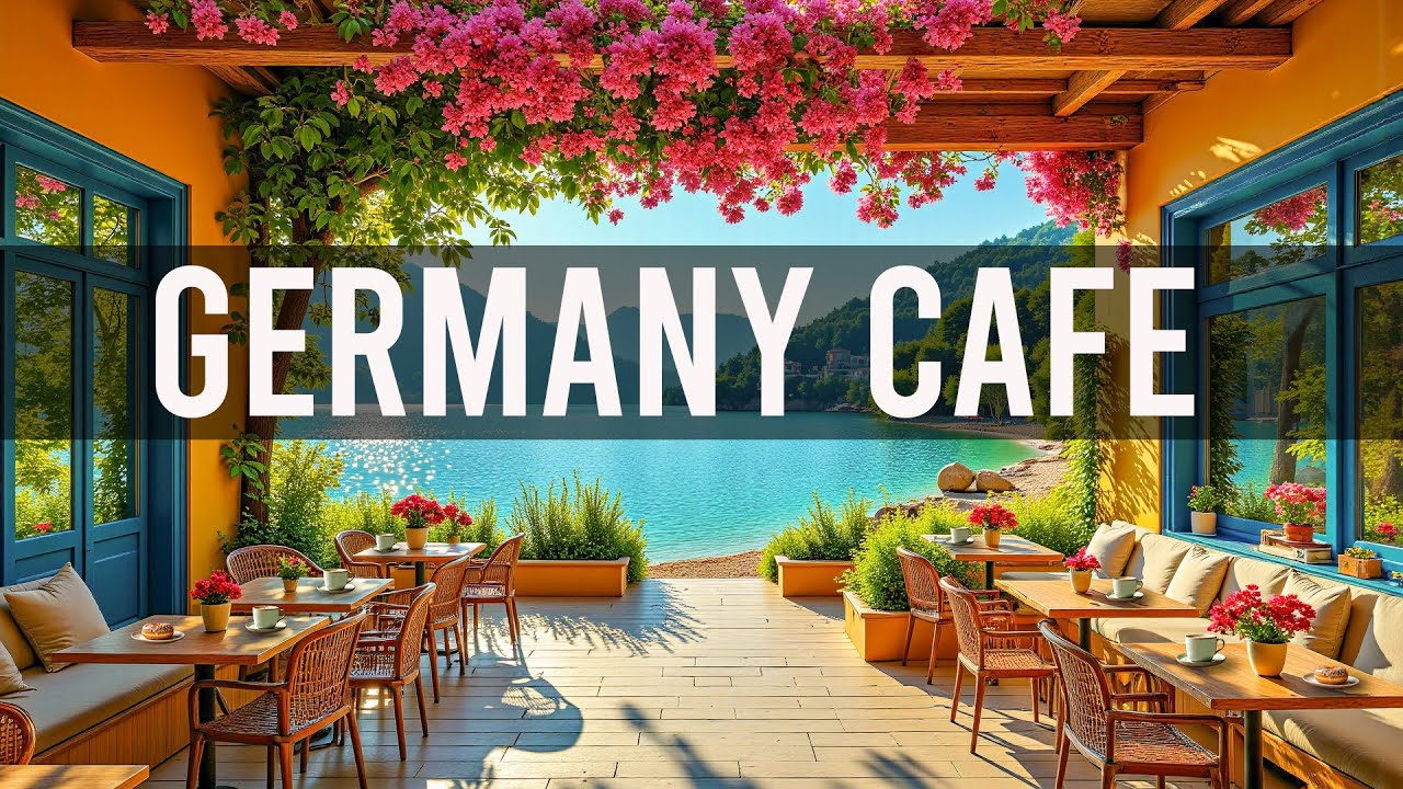 Germany Cafe Ambience ☕ Soothing Jazz Piano & delicate Bossa Nova for Happy Mood