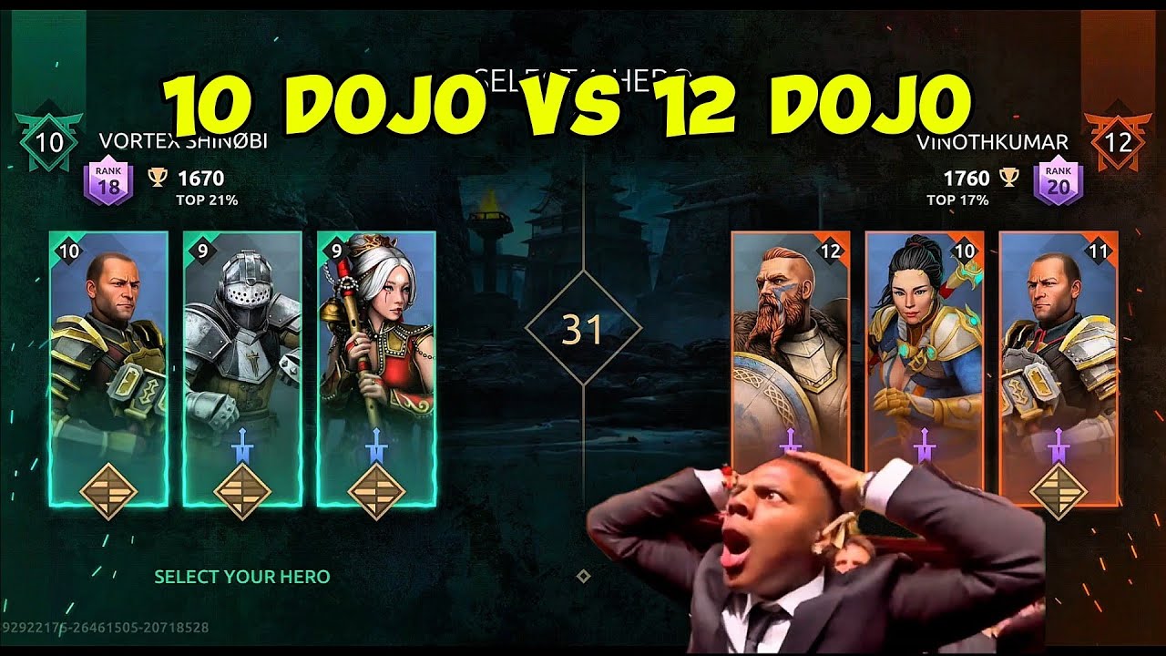 10 Dojo vs 12 Dojo Who is the winner 👿😱| #sfa #shadowfightarena 