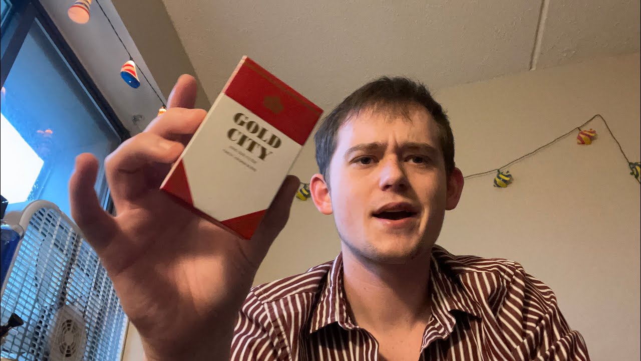 Smoking a Gold City cigarette I bought in Costa Rica! Made in India!