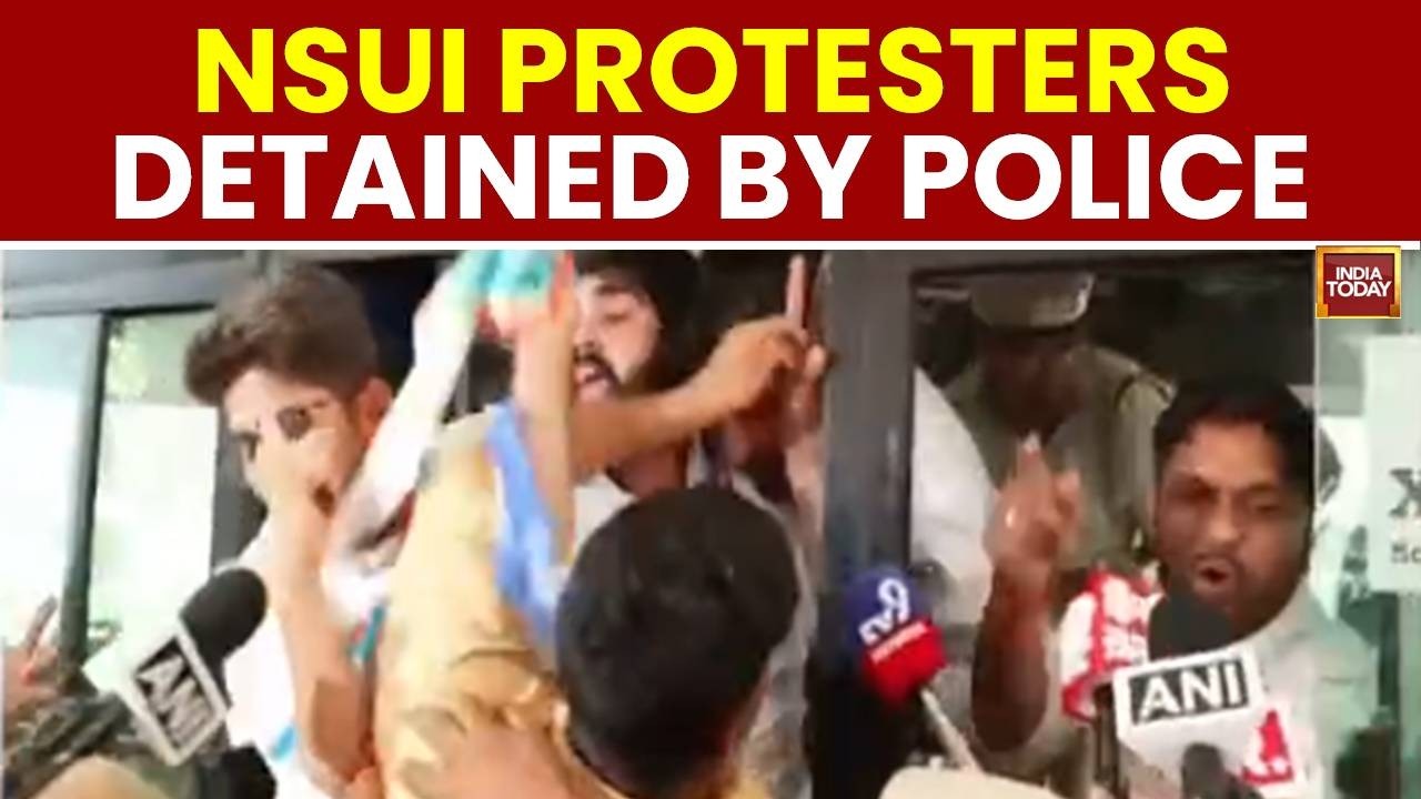 NSUI NEET Protest: NSUI Protests Over Medical Exam Scam Lead To Detentions Outside NTA Office