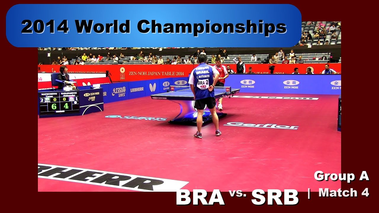 2014 WTTC Men's Team - Group A: BRA-SRB Match 4: Cazuo Matsumoto v Aleksandar Karakasevic