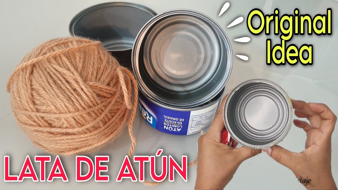 🟢 Esto es GRANDIOSO! Con solo ESTAMBRE y Simple LATA DE AT&Uacute;N ♻️ Crea Hermoso DETALLE 🧸para Regalar👌