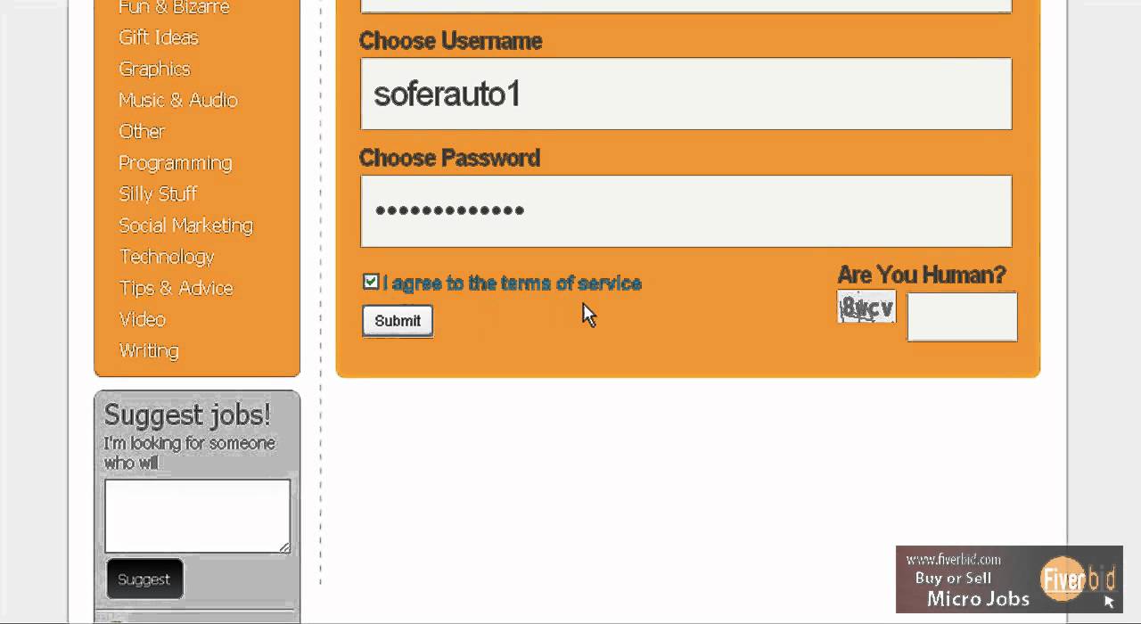 How To Free Register To FiverBid.Com