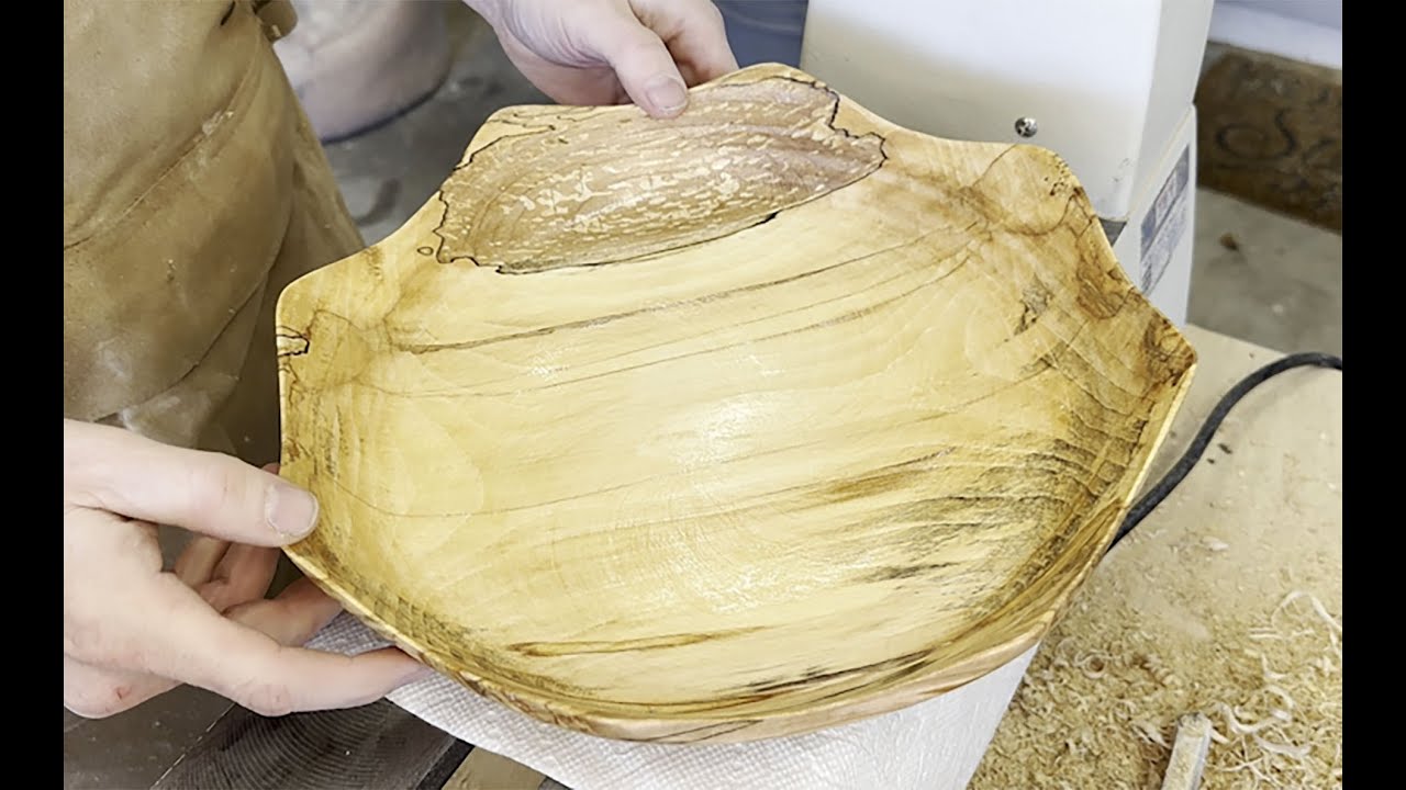 Woodturning - The Octagonal Spalted Maple Scallop Bowl